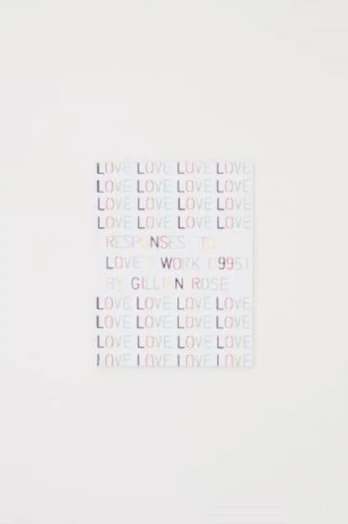 Responses to Love's Work (1995) by Gillian Rose