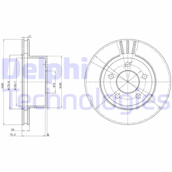 Stabdžių diskas DELPHI BG3533