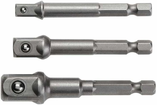 1/4", 3/8", 1/2" galvutės su galvutėmis, 1/4", 3/8", 1/2"