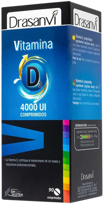 Vitaminas D3 Drasanvi 4000 UI Tabletės 90 vnt.