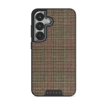 Favorite Coat - Plaid Samsung Galaxy S25 Case, Elite Dark (Magnetic) / Silver