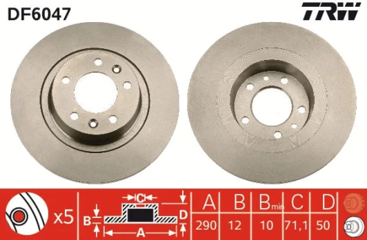 TRW DF6047 Brake Disc