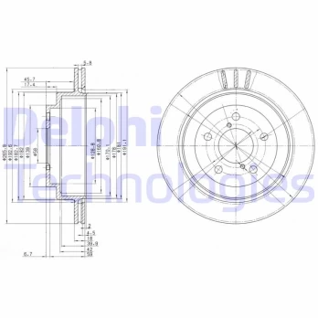 Stabdžių diskas DELPHI BG3154
