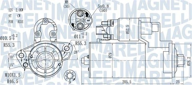 Starteris MAGNETI MARELLI 063721521010