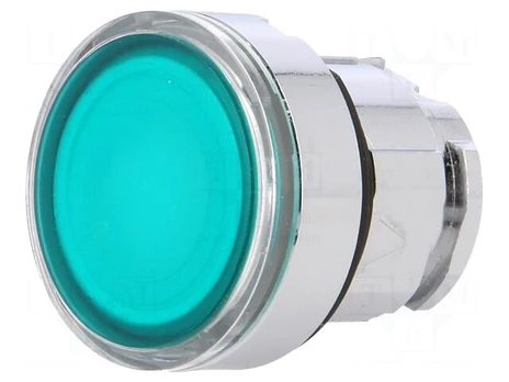 Schneider Electric ZB4, Button, Green, Universal LED, IP66, IK06, Class I