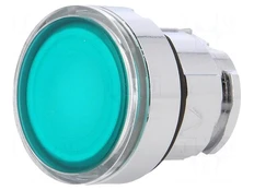 Schneider Electric ZB4, Button, Green, Universal LED, IP66, IK06, Class I kaina