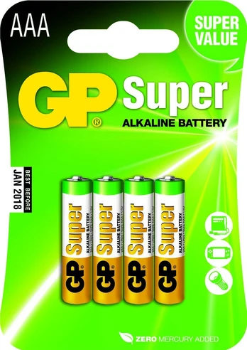 Gold Peak GP elementai, šarminiai AAA, LR3 1,5V, 4vnt