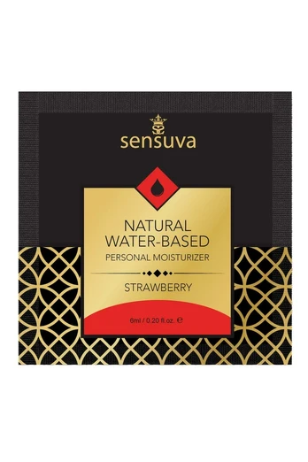 Sensuva Natural Water-Based Lubricant Strawberry 6 ml Vegan Formula
