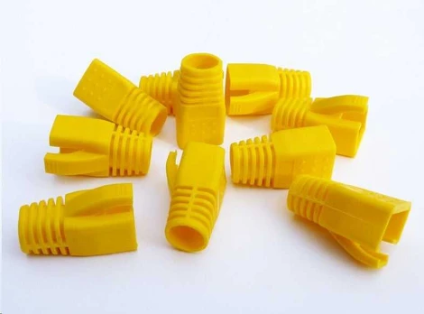 DATACOM RJ45 plug sleeves (CAT6A,CAT7) yellow (10pcs)