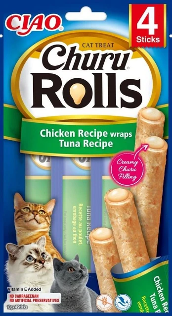 Churu Cat skanėstas Rolls Chicken Tuna (4 Sticks) 40g