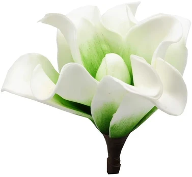 Dirbtinė gėlė magnolijos žiedas, 6 vnt. - Ruda