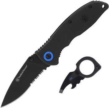 SMITH&WESSON Smith&Wesson – Sulankstomas peilis Clip Fold su raktų pakabuku –