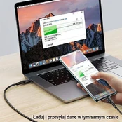 Usams U43 USB-C į USB-C greito įkrovimo laidas 100W, Juodas kaina