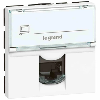 RJ 45 socket Mosaic Cat. 6 UTP - 2 modules - white