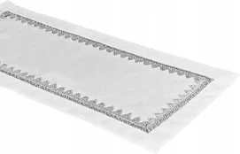 Stalo takelis Mariall, balta/sidabro, 40 x 220 cm kaina