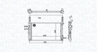 Radiatorius, variklio aušinimas MAGNETI MARELLI 350213162900