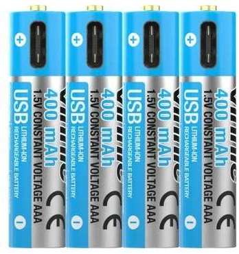 Vinnic įkraunami AAA akumuliatoriai USB tipo C, 4 vnt.