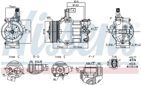 Kondicionieriaus kompresorius NIS 891034