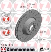Stabdžių diskas ZIMMERMANN 150.3473.70 kaina