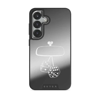 City Lights - Samsung Galaxy S25 Plus Case, Elite Mirror Dark (Magnetic) / Silver