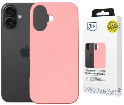 Dėklas 3MK Hardy MagSilicone do Apple iPhone 16 rožinė