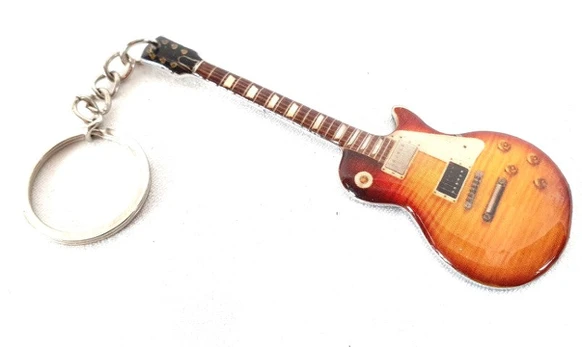 Gitaros formos raktų pakabukas Led Zeppelin – Jimmy Page stiliaus