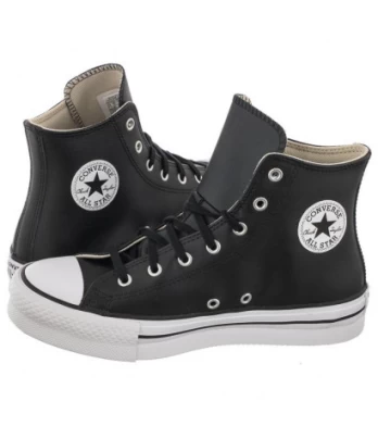 Converse CTAS Eva Lift Hi Black/Natural Ivory/White A02485C (CO573-b) bateliai