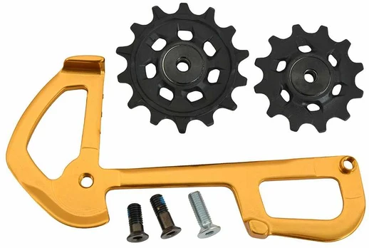SRAM XX1 Eagle - pulleys and shifter guide Gold 52z.