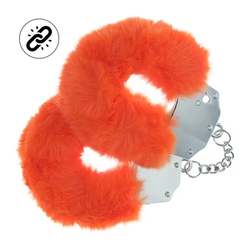 Ouch By Shots Heavy-duty Fluffy Handcuffs - Oranžinis