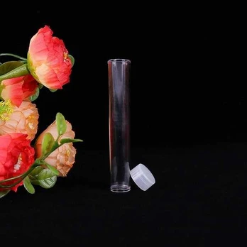 Mėginio ir kapsulės talpyklė - 1x7.6 cm - 5 ml buteliukas - mini buteliukas