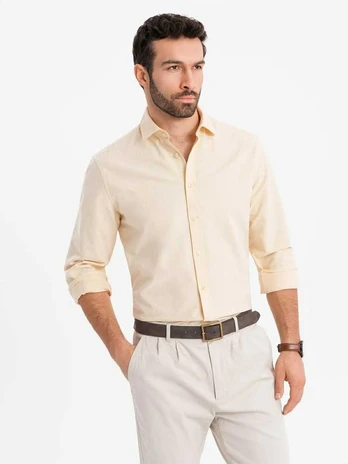 men's shirt-yellow