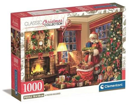 Clementoni CLE puzzle 1000 HQC Santa_s Visit 39924