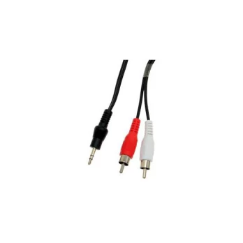 Kabelis Sbox 3.5mm M.->2 X RCA M, 2M 3.5-2RCA-M/M-2