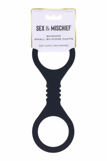 SPORTSHEETS Shadow Small Silicone Cuffs Black Adjustable Restraints