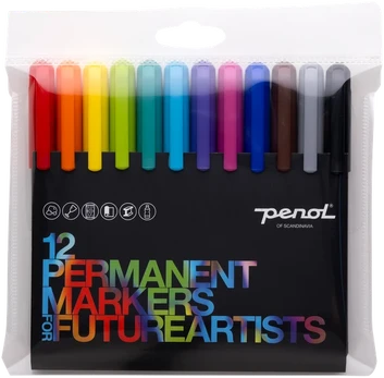 Penol Future Artist Markers - med 12 ass. farver