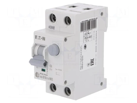 RCBO breaker | Inom: 10A | Ires: 30mA | Max surge current: 250A | IP20
