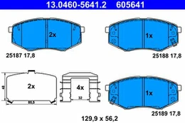 ATE 13.0460-5641.2 Brake pad set