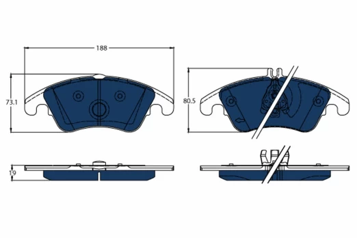 TRW GDB1737BTE Brake pad set