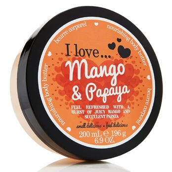 I Love Mango & Papaya Hydrating Body Butter, 200 ml