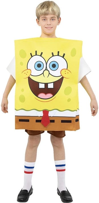Kempiniuko kostiumas vaikams – „Kempiniukas Plačiakelnis“ (SpongeBob SquarePants)