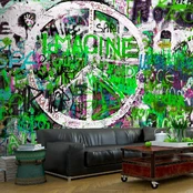 Artgeist Fototapetas - Green Graffiti kaina