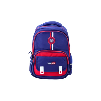 Lean School Backpack Chest Strap Navy Mėlyna Raudona 20L