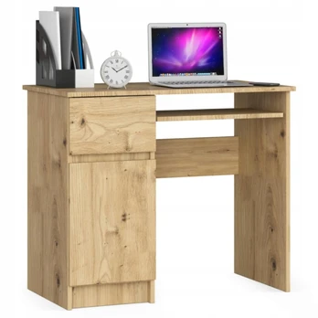 Rašomasis stalas su lentyna Akord Piksel Left, artisan oak