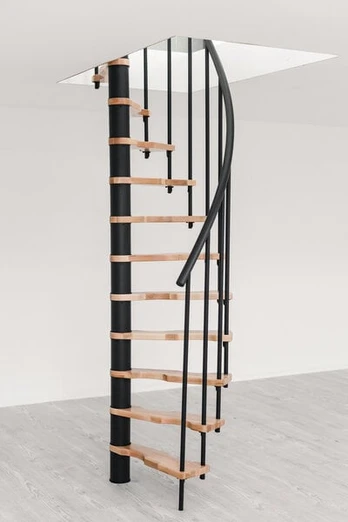 Spiraliniai laiptai Minka Suono Smart Ø140 cm, Juoda