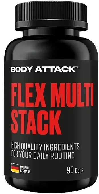 Sąnarių ir kaulų kompleksas Body Attack Flex Multi Stack 90 kapsulių