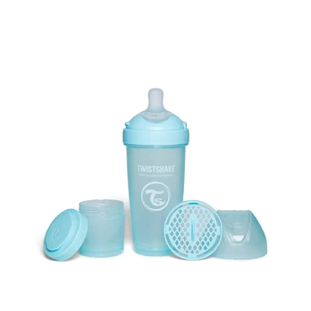 Twistshake buteliukas antikolikinis Pro Double 330ml mėlynas 79041 79041