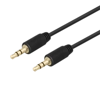 Kabelis DELTACO garso, 3.5mm-3.5mm, 1.0m / 00180007 kaina