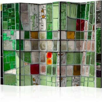 Artgeist Pertvara - Emerald Stained Glass II [Room Dividers]