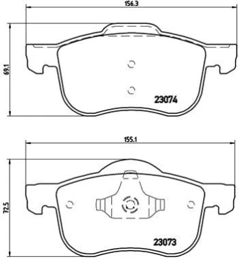 Stabdžių trinkelių rinkinys, diskinis stabdys BREMBO P86016