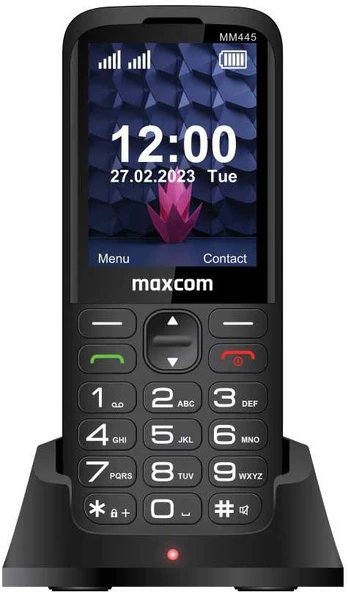 Mobilusis telefonas - MAXCOM MM 445 4G juodos spalvos